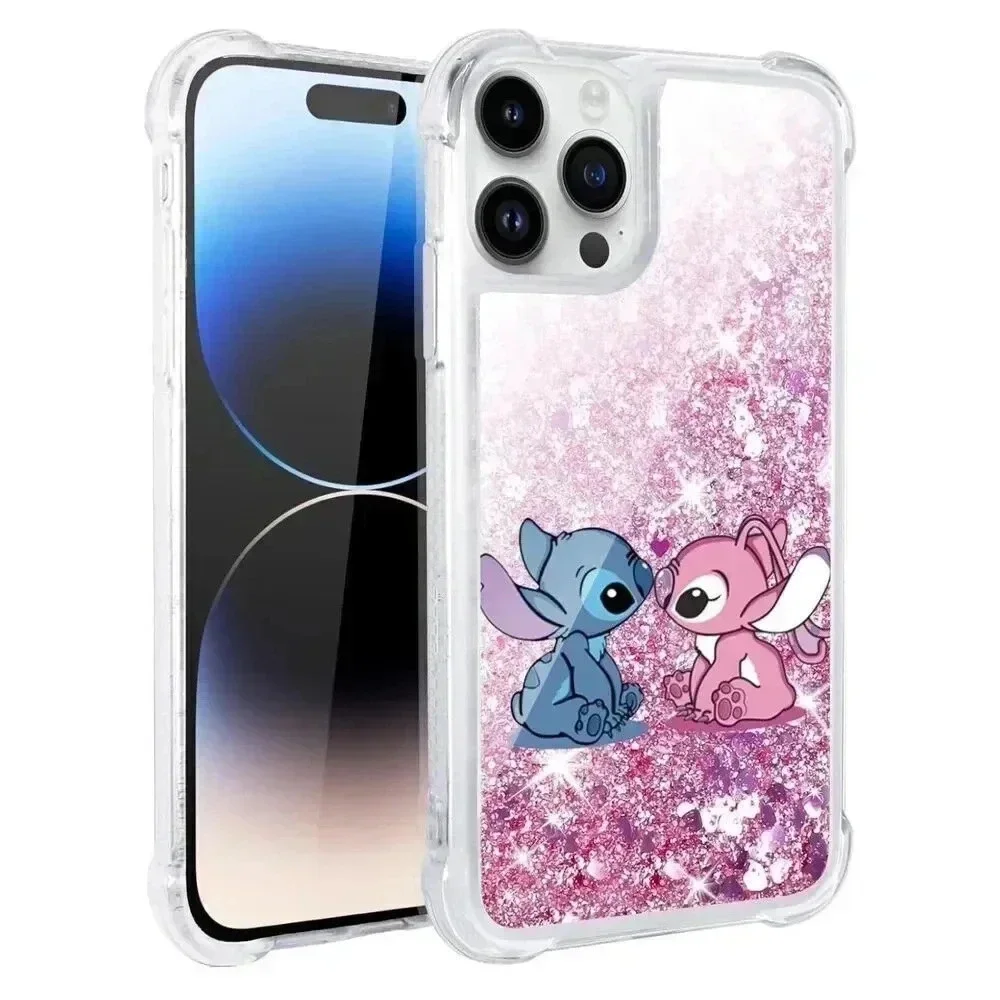 Bling Glitter Liquid Quicksand Case for iPhone 11 Pro MAX Anime Kawaii Character